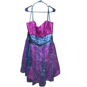 Deb's Beautiful Strapless Masquerade Pink,Black, Sequin, Tulle Home Coming 20/21